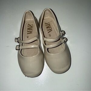 Zara Kids Beige Double Strap Shoes
